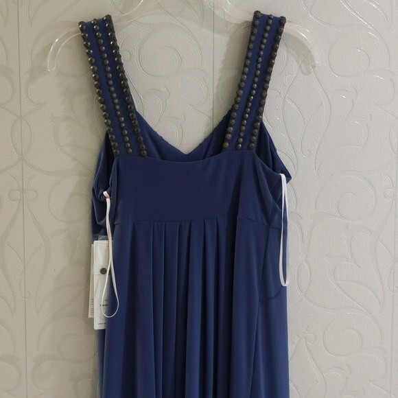 NWT Decode 1.8 Blue Cocktail Dress, Detail on the Bodice and Straps, Size S - Picture 5 of 11